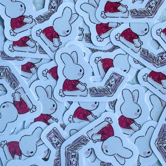 bunny computer sticker