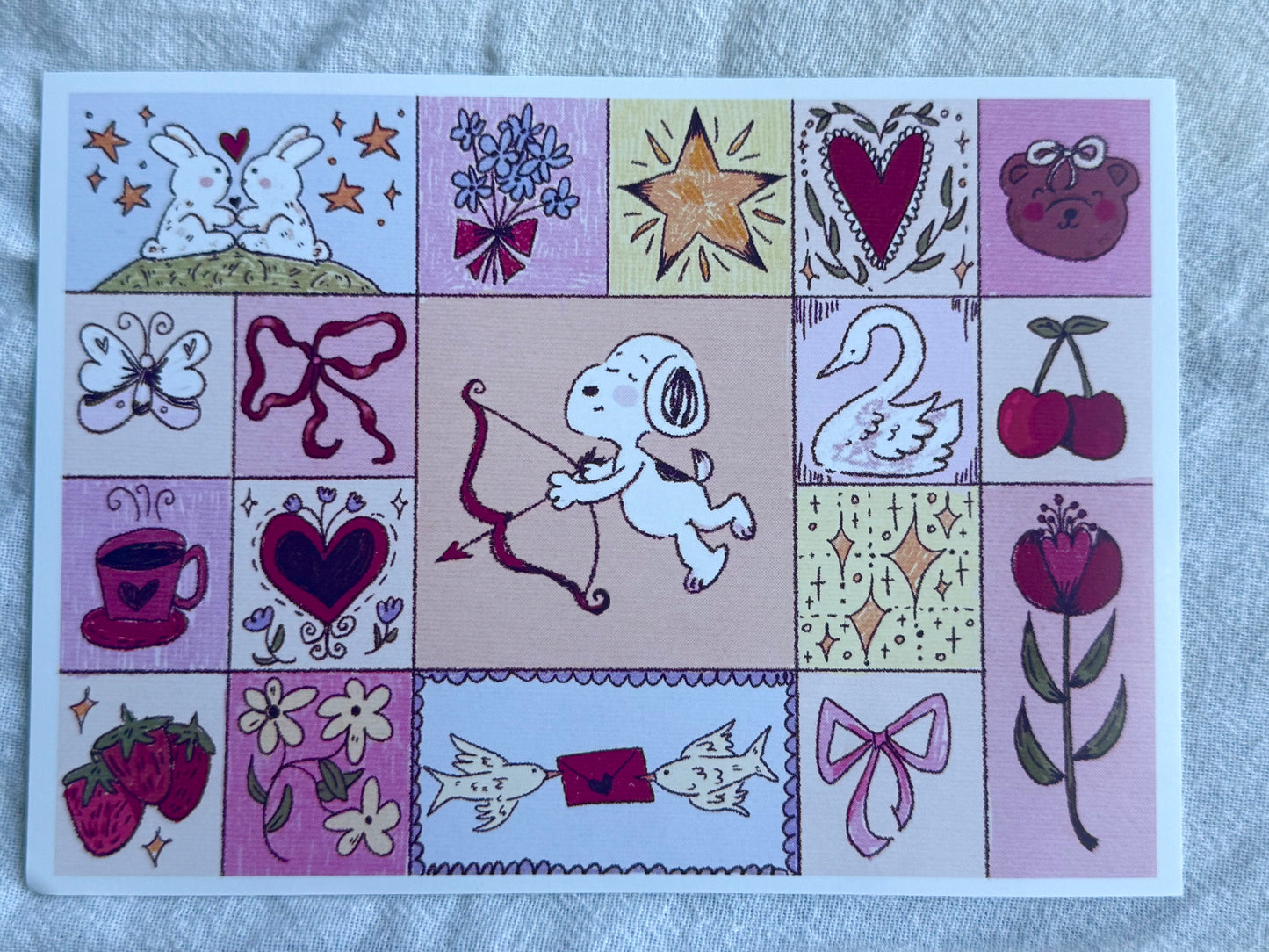 pink patchwork print