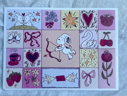 pink patchwork print